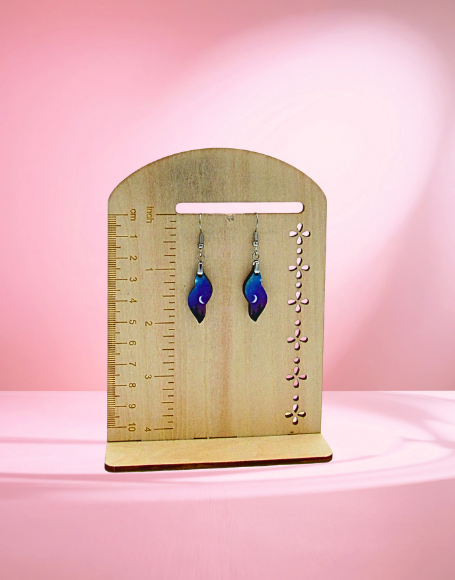 MDF-New Swirl Shaped Sublimated Earrings 1 inch