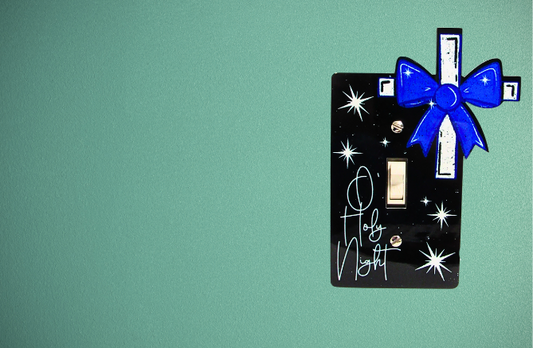 Cross with Bow Shaped Sublimated Light Switch Cover