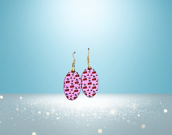 MDF-Oval Shaped Sublimated Earrings 1.5 inch