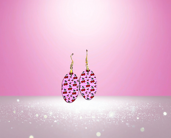 MDF-Oval Shaped Sublimated Earrings 1.5 inch