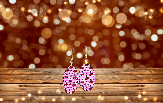 MDF-Oval Shaped Sublimated Earrings 1.5 inch