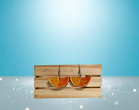 MDF-Fruit Wedge Shaped Sublimated Earrings 1.5 inch