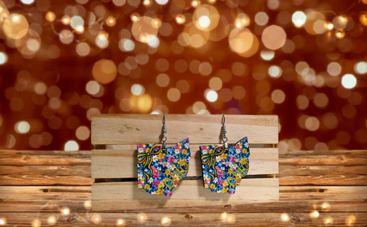 MDF-Ohio Shaped Sublimated Earrings 1.5 inch