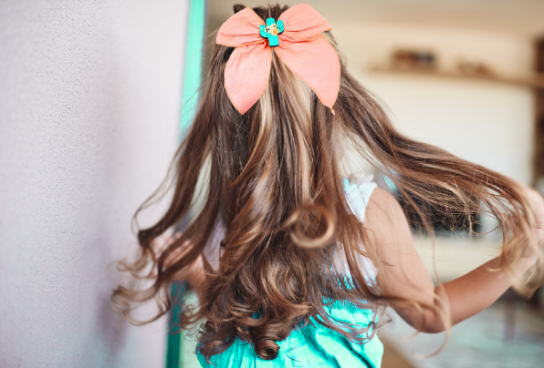 5" Girls Cotton Hair Bow with MDF Shaped Sublimated Center (Southwestern)