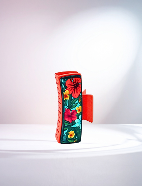 MDF-Large Sublimated Hair Claw Clip (Tropical Floral)