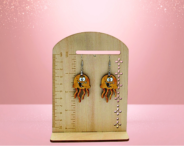 MDF-Jellyfish shaped Sublimated Earrings 1.5 inch (Faces)