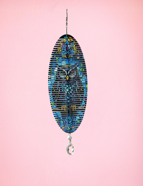 Long Kinetic Sublimated Wind Spinner Owl