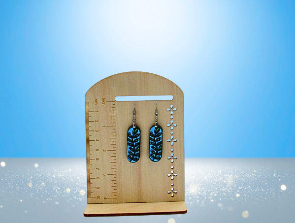 MDF-Oval Bar Shaped Sublimated Earrings 1.5 inch