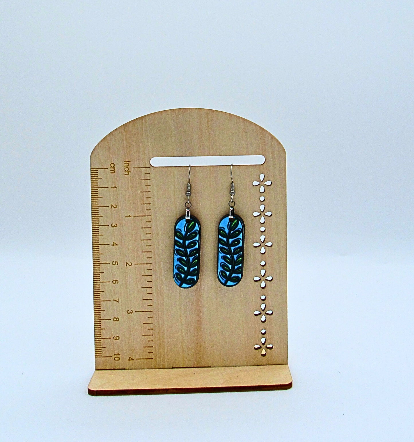 MDF-Oval Bar Shaped Sublimated Earrings 1.5 inch