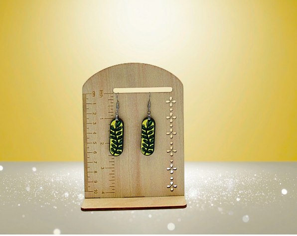 MDF-Oval Bar Shaped Sublimated Earrings 1.5 inch