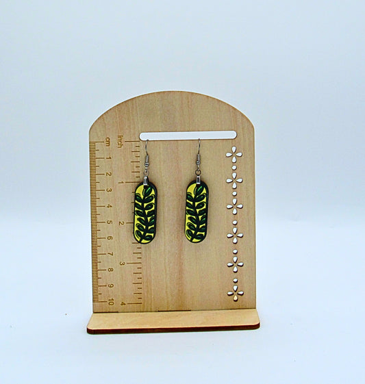 MDF-Oval Bar Shaped Sublimated Earrings 1.5 inch
