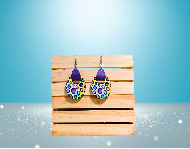 MDF- Boho Oval Sublimated Earrings 1.5 inch