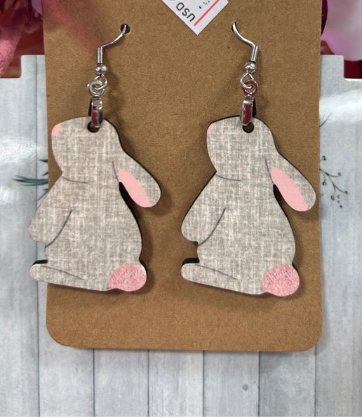 Bunny Shaped Sublimated Earrings