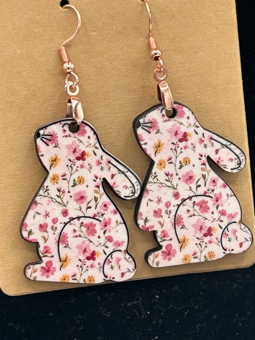 Bunny Shaped Sublimated Earrings