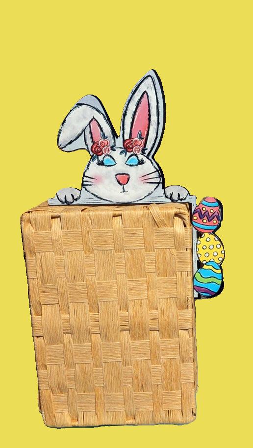 Bunny with Eggs Shaped Sublimated Corner Sitter