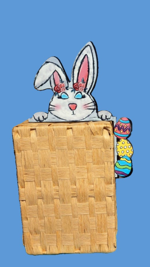 Bunny with Eggs Shaped Sublimated Corner Sitter