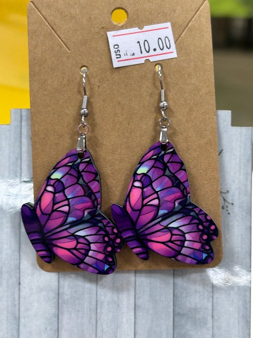 Butterfly Shaped Sublimated Earrings