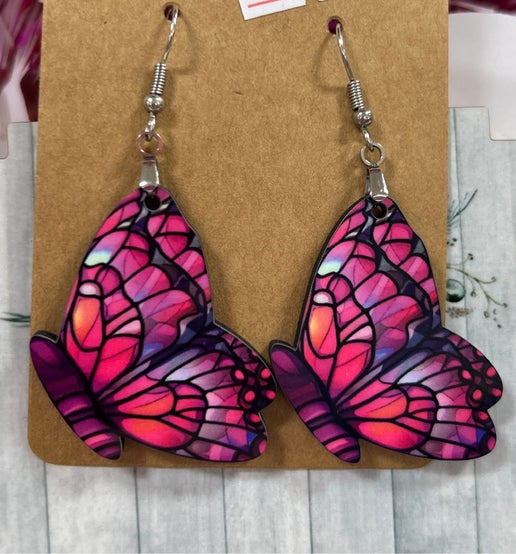 Butterfly Shaped Sublimated Earrings