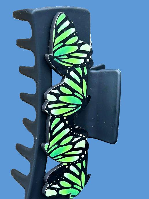 Butterfly Shaped Sublimated Hair Clip Large