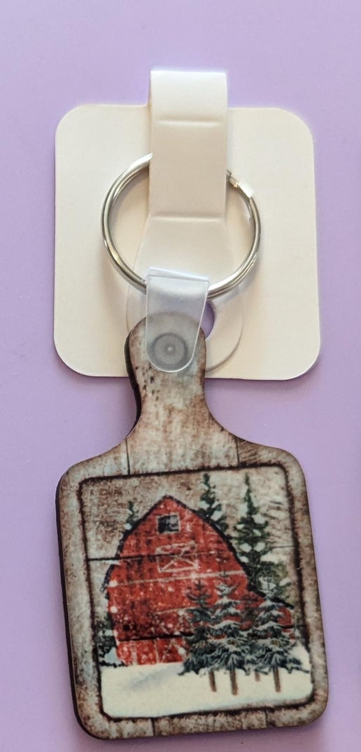 Cutting Board Shaped Sublimated Keychain