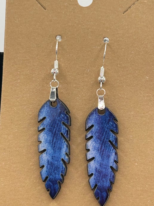 Feather Shaped Sublimated Earrings
