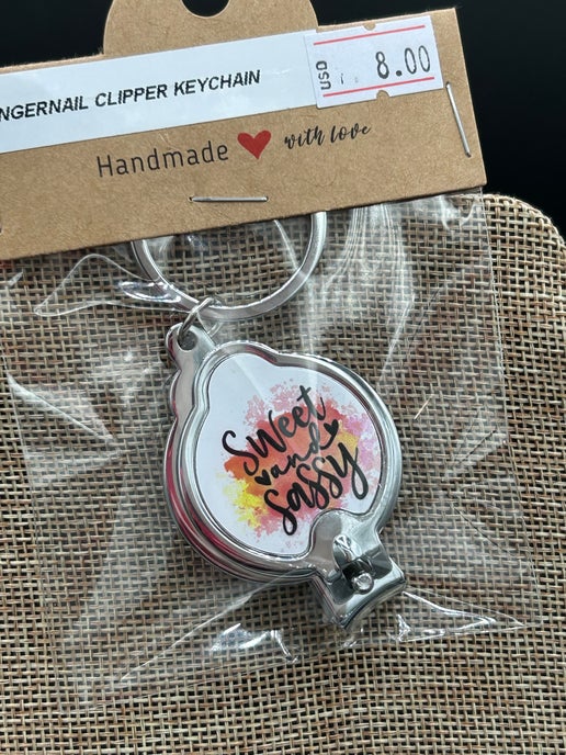 Fingernail Clipper Sublimated Metal Keychain