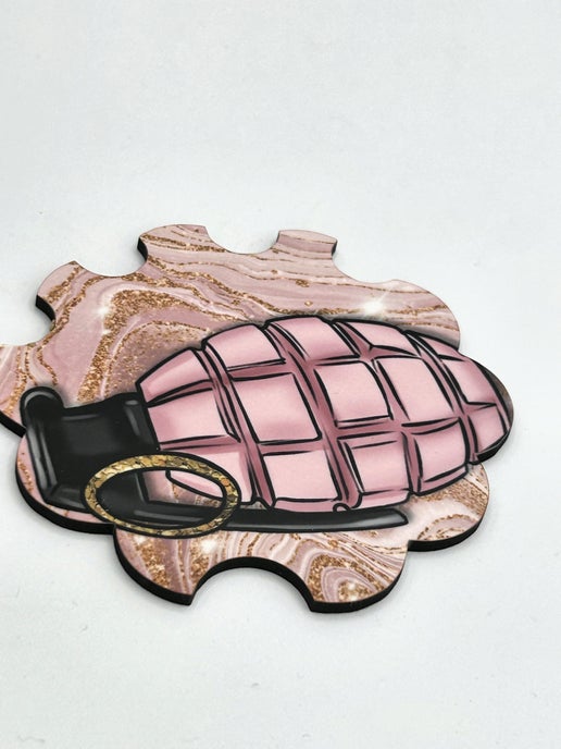 Flower Shaped Sublimated Nail Photo Prop MDF