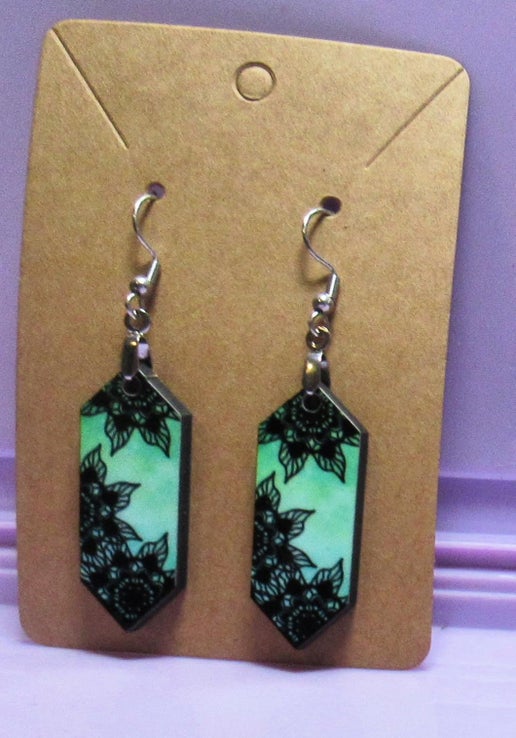 Gemstone Shaped Sublimated Earrings