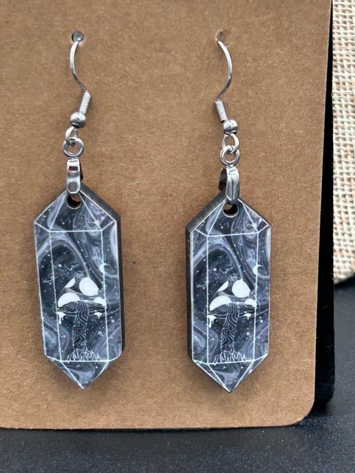 Gemstone Shaped Sublimated Earrings