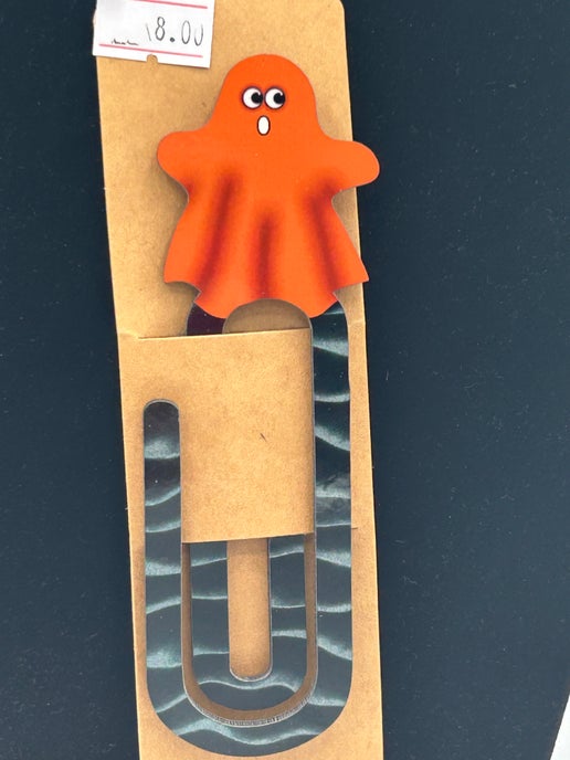 Ghost Shaped Sublimated Bookclip