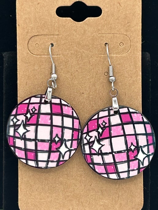 Round Shaped Sublimated 1 inch Earring
