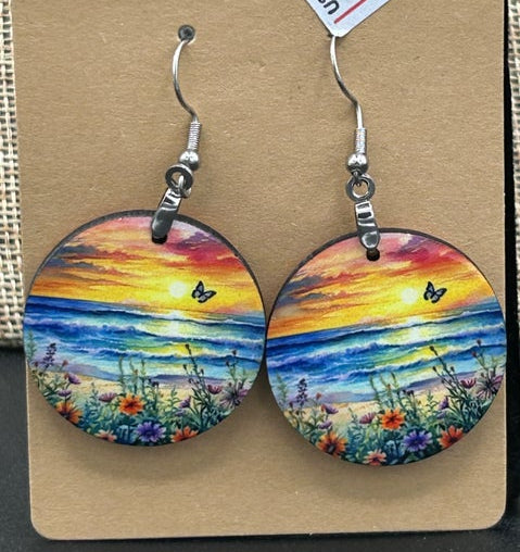 Round Shaped Sublimated 1 inch Earring