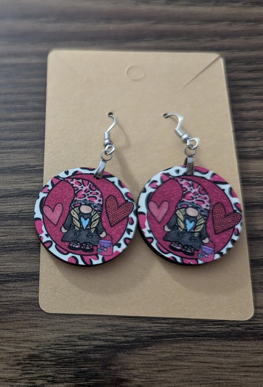 Round Shaped Sublimated 1 inch Earring