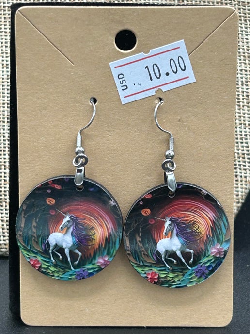 Round Shaped Sublimated 1 inch Earrings