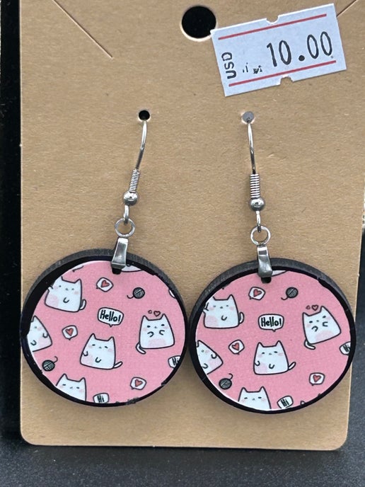 Round Shaped Sublimated 1 inch Earrings