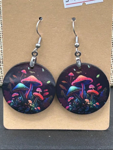 Round Shaped Sublimated 1 inch Earring