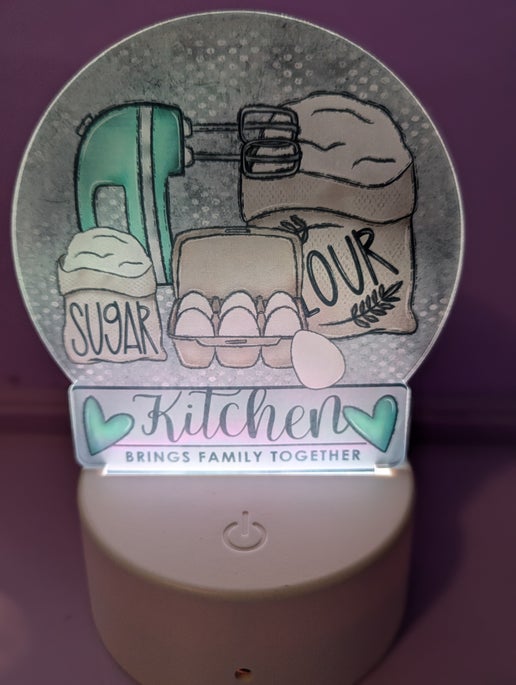 Round Shaped Sublimated Acrylic Light