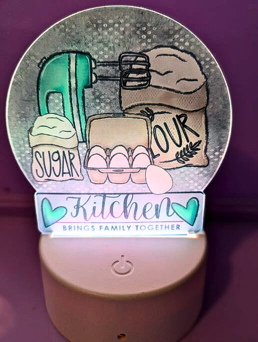 Round Shaped Sublimated Acrylic Light