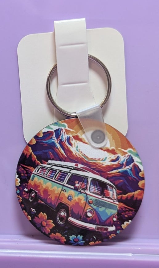 Round Shaped Sublimated Keychain
