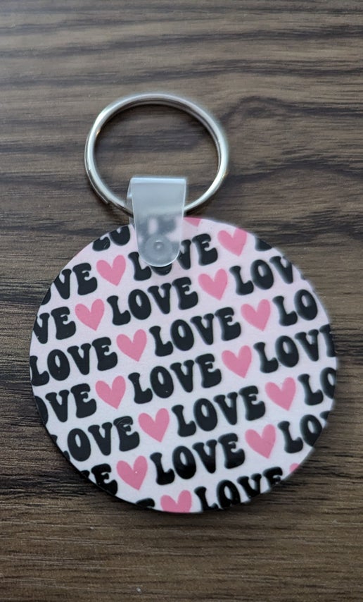 Round Shaped Sublimated Keychain