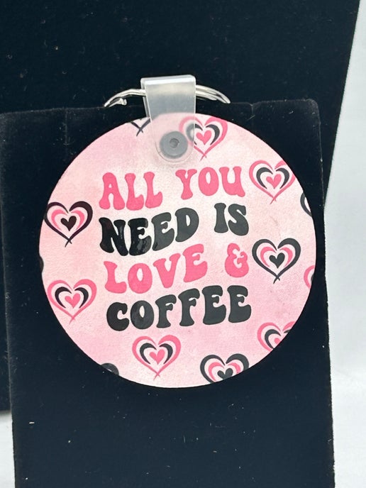 Round Shaped Sublimated Keychain