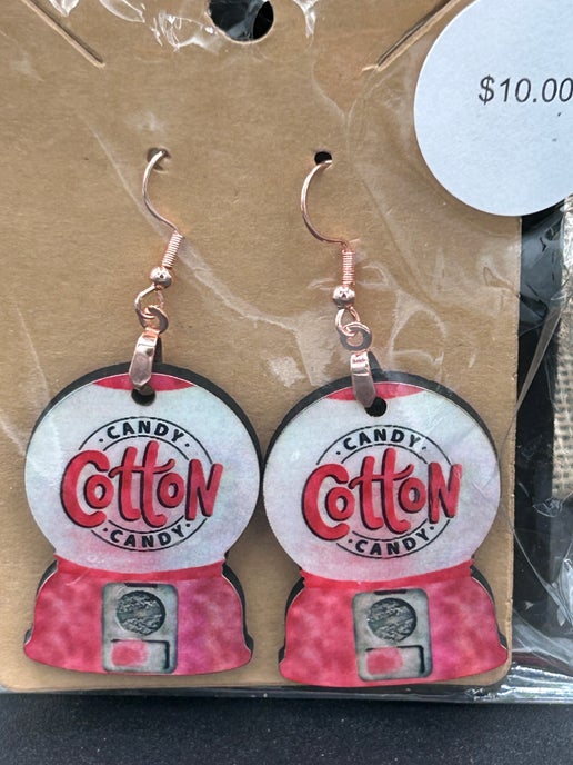 Snow Globe Shaped Sublimated Earrings