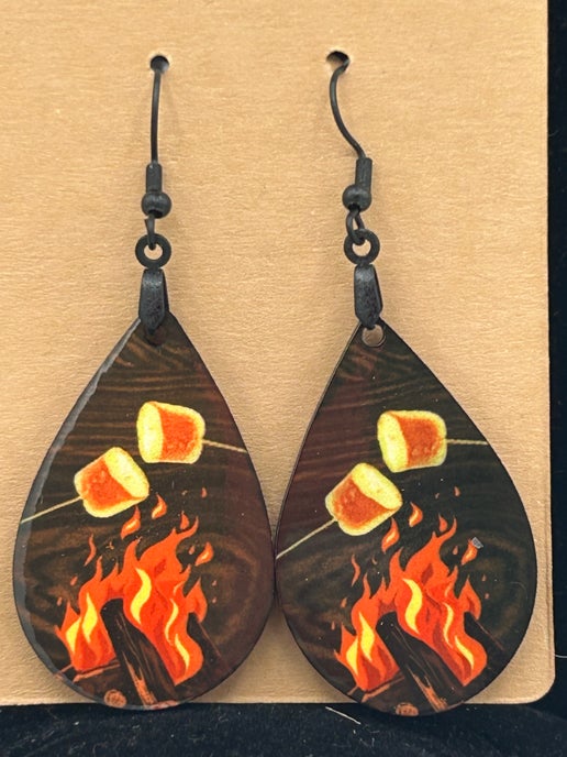 Summer Themed Teardrop Shaped Sublimated Earring