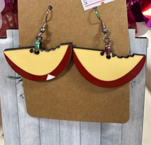 Fruit Wedge Shaped Sublimated Earrings 1.5 inch