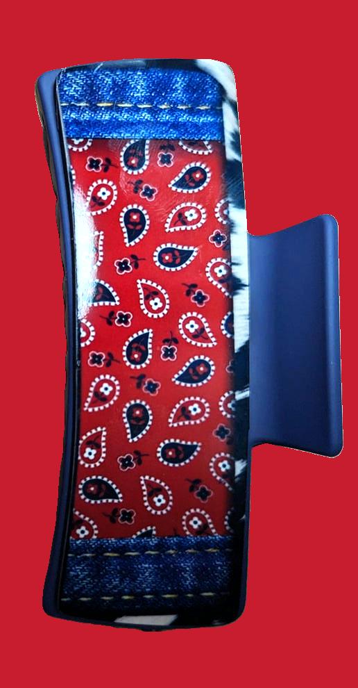 Western Style Sublimated 4 inch Hair Clip