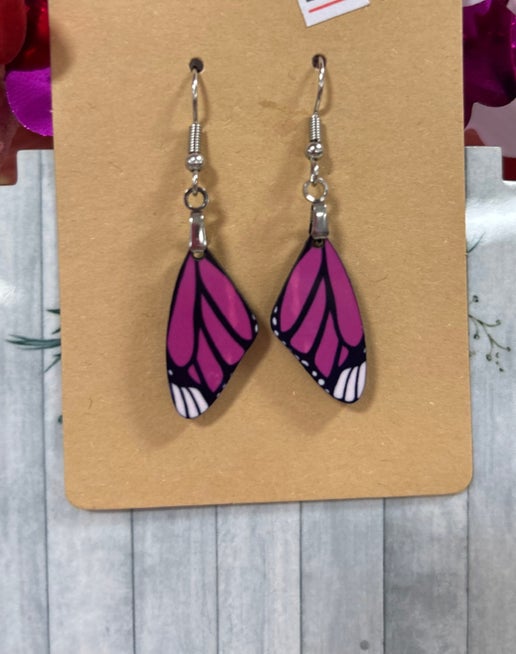Wing Shaped Sublimated Earring