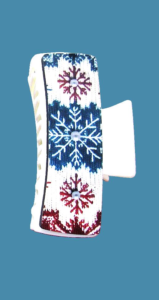 Winter Themed Sublimated 4 inch Hair Clips