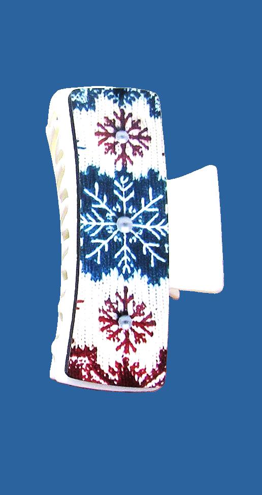 Winter Themed Sublimated 4 inch Hair Clips