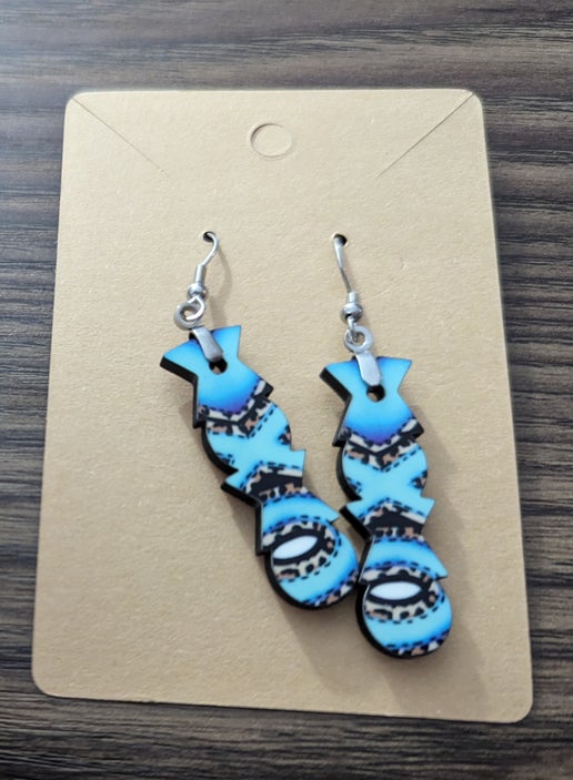 XXO  Shaped Sublimated Earrings