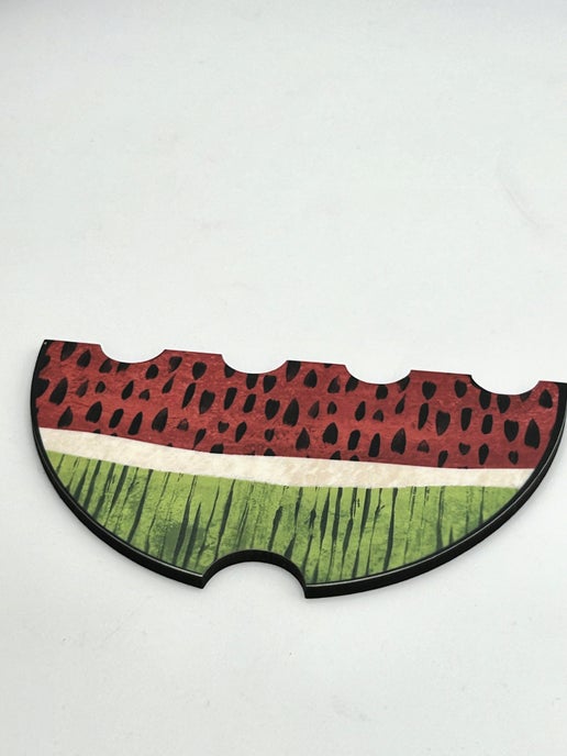 Watermelon Shaped Sublimated Nail Photo Prop MDF